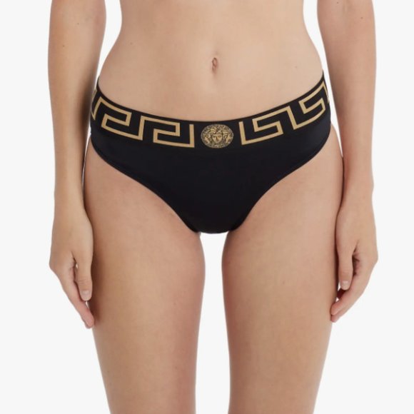 Versace Other - Versace Greca Border Binkini Bottoms - Black - Size 2 / Small